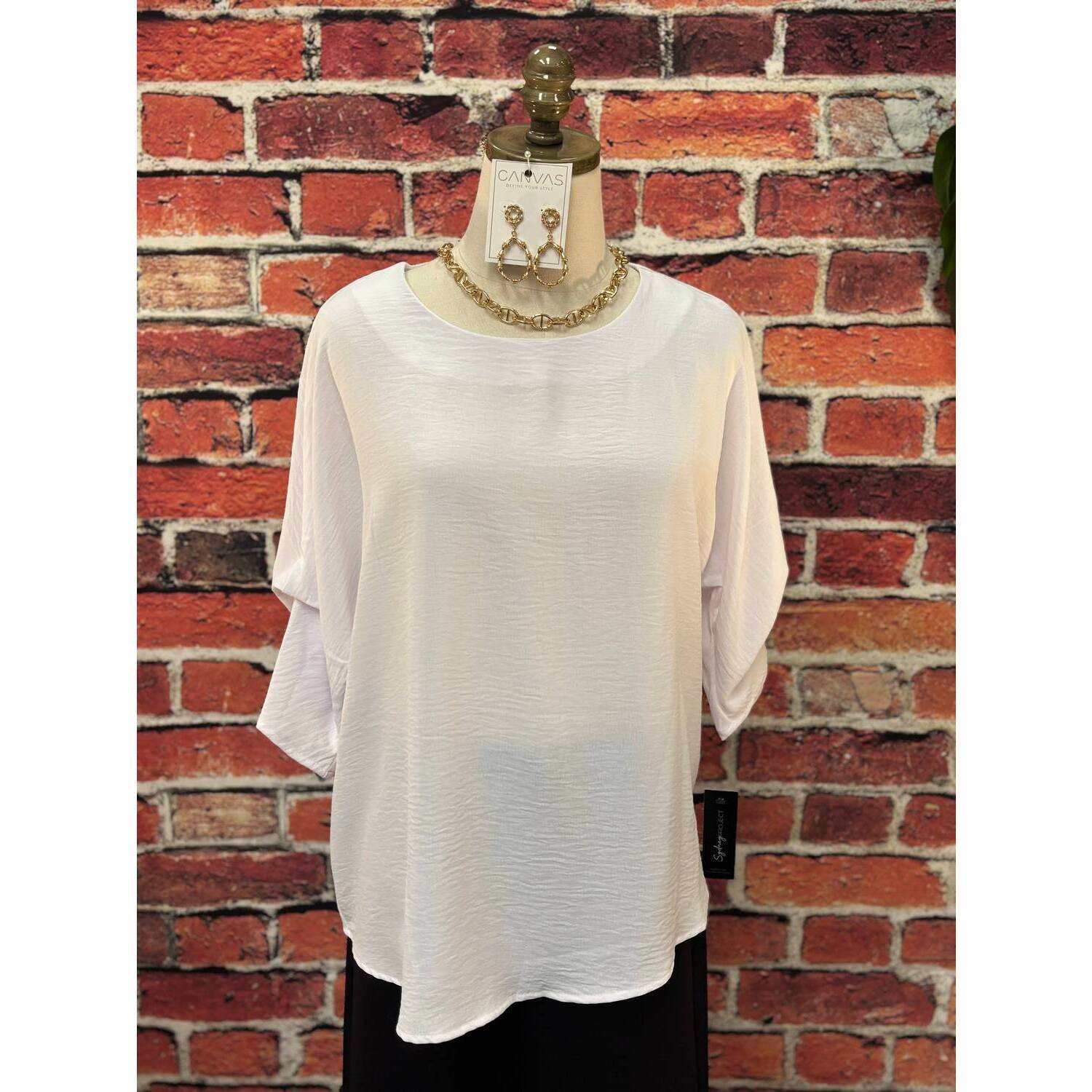 New Sydney Project Women's Push Buttons Top In White
